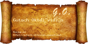 Gutsch Oktávián névjegykártya